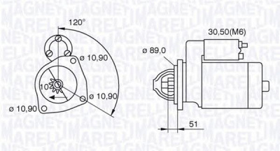 MAGNETI MARELLI 063522310160 -  Стартер
